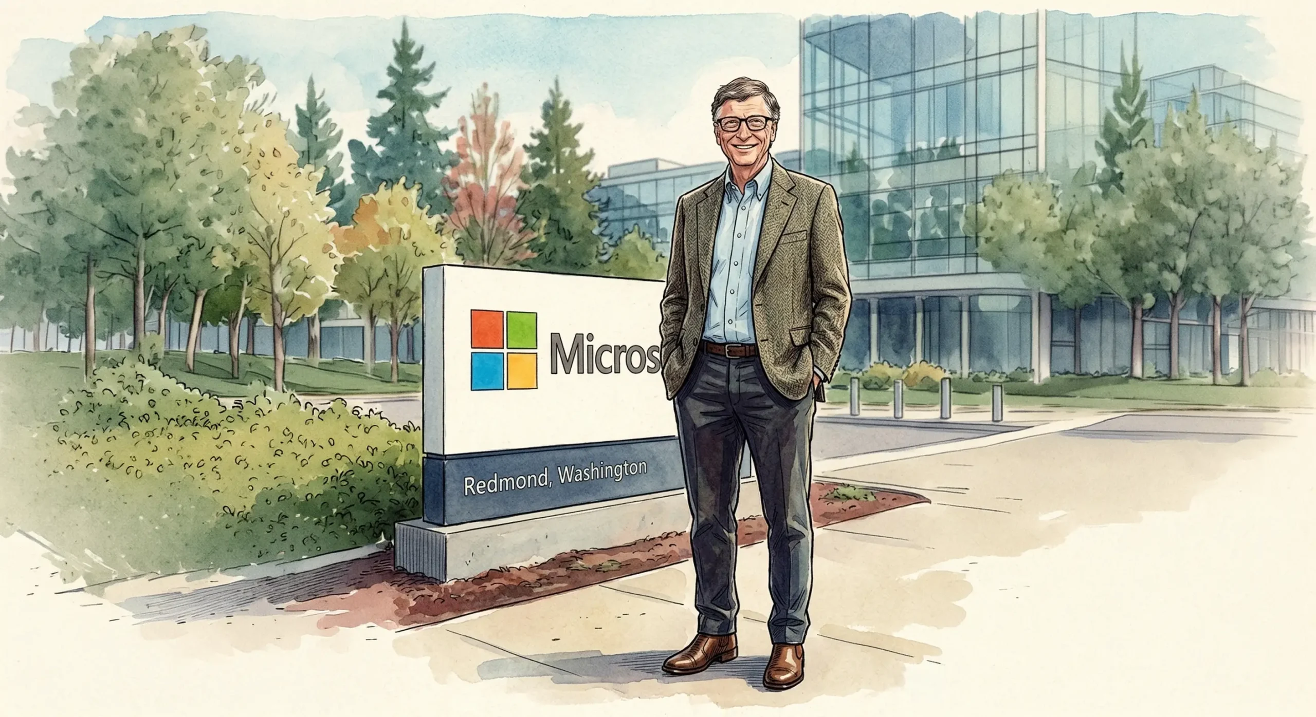 Bill Gates full sketch
